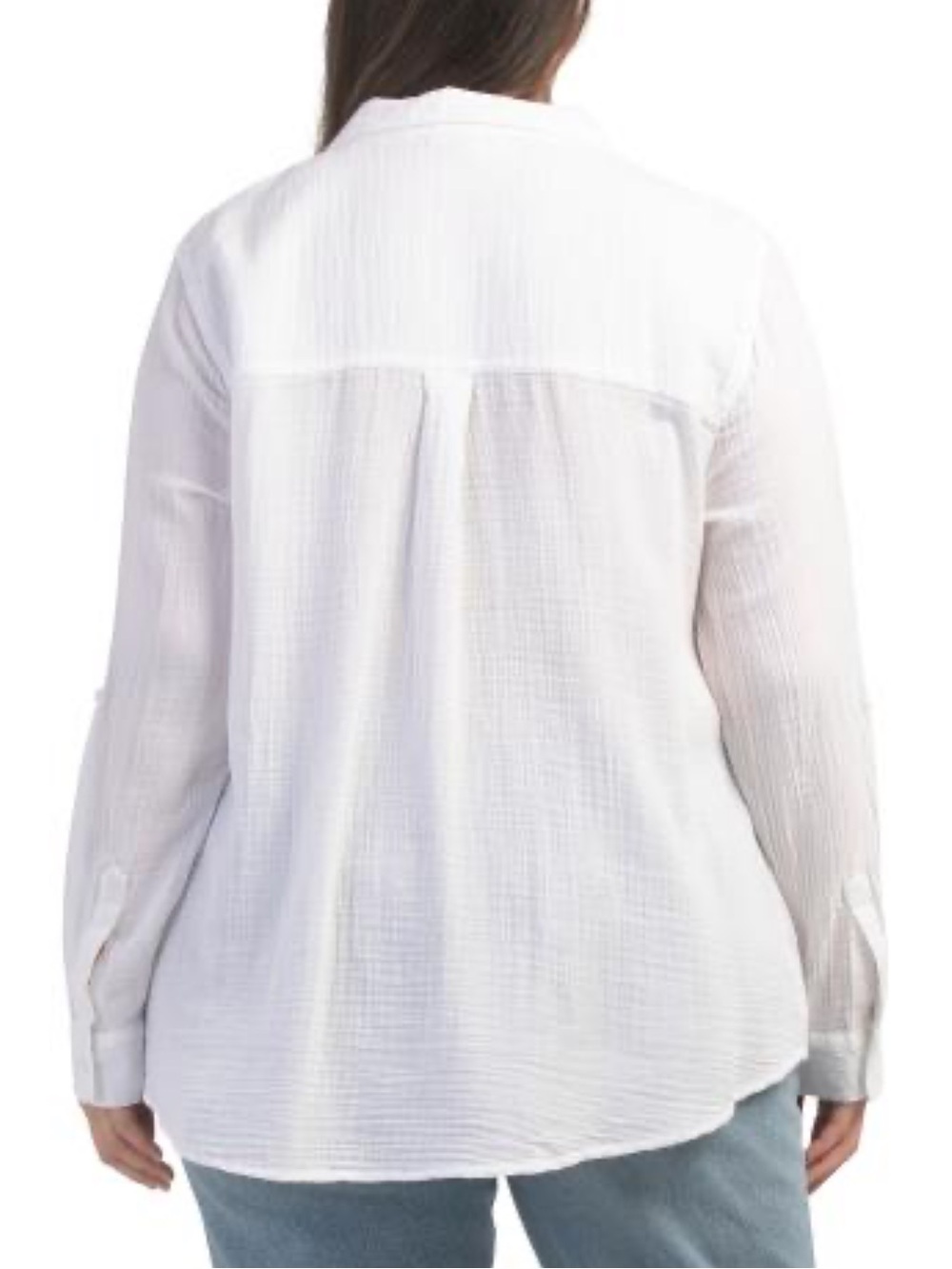 🔥BEACH LUNCH LOUNGE Plus Gauze Button Up Tunic - Picture 2 of 5